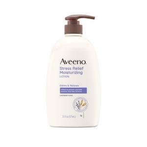 Aveeno Lotion, Stress Relief Moisturizing, Lavender Scent, Calms & Relaxes 12 Fl Oz