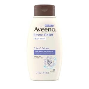 Aveeno Body Wash, Stress Relief, Lavender Scent 12 Fl Oz