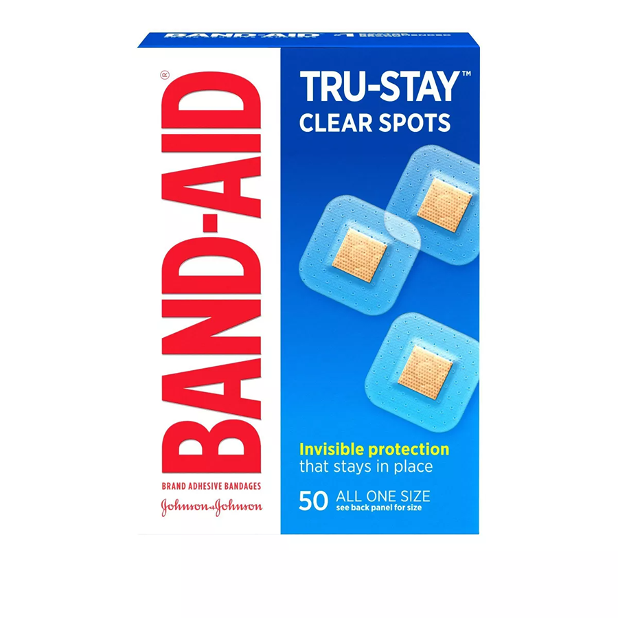 Band Aid Brand Tru-Stay Clear Spots Bandages For Discreet First All One Size