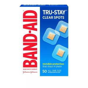 Band Aid Brand Tru-Stay Clear Spots Bandages For Discreet First All One Size