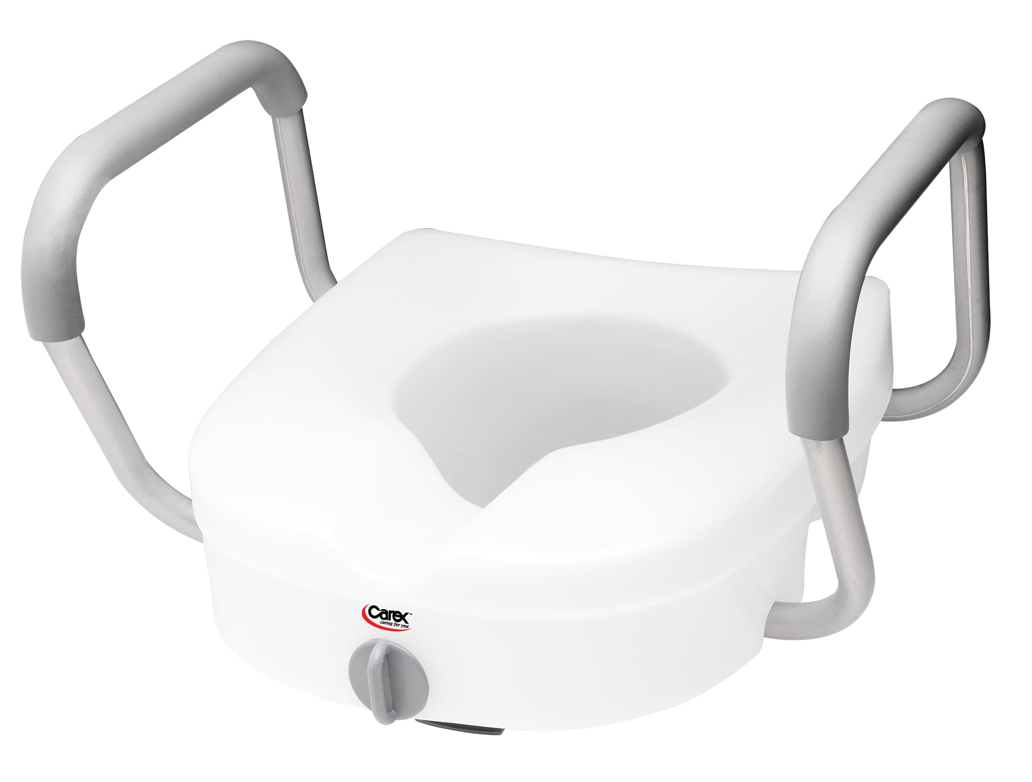 Carex E-Z Lock Raised Toilet Seat With Adjustable Handles