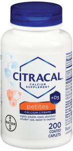 Citracal Petites Con La Vitamina D3 200-Recuento De 200 Comprimidos Cada Uno