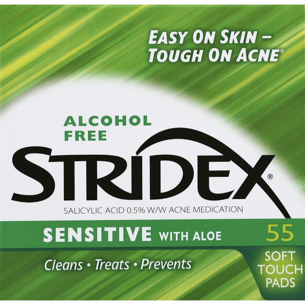 Stridex Acne Medication, Sensitive, With Aloe, Soft Touch Pads