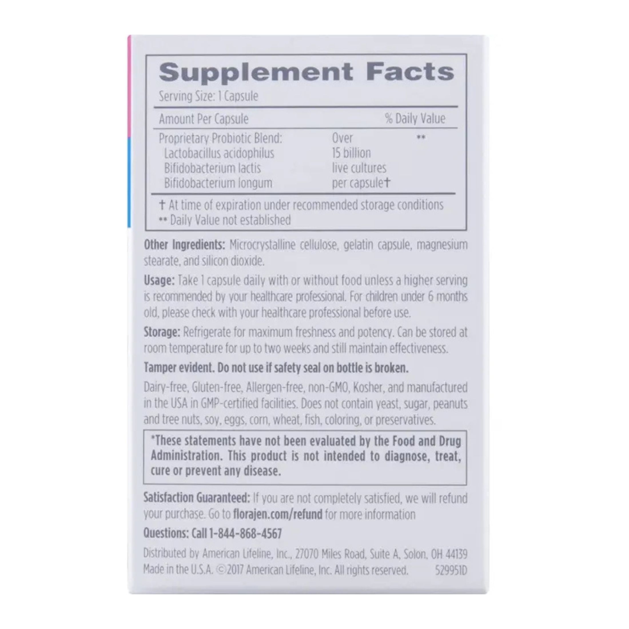 Florajen 4 Kids Probiotic Dietary Supplement Capsules