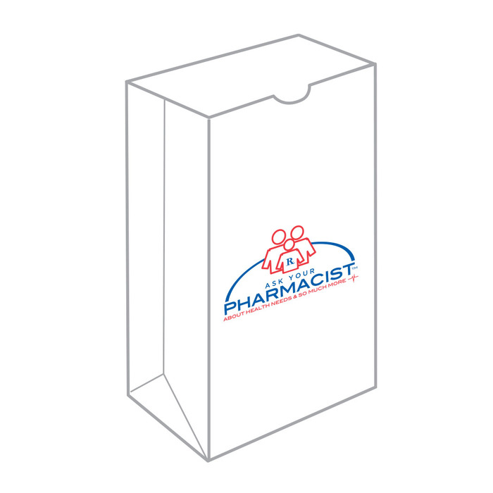 Bag Paper Ayp Wht 12lb 7x4.25x13.5 1000