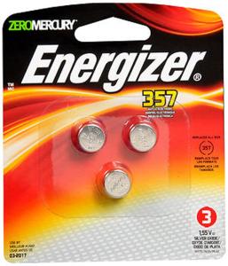Energizer 3pk 357/303 Batteries Silver Oxide Button Battery
