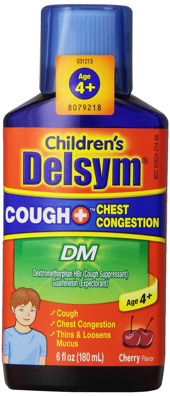 Delsym Max Strength Cough Plus Chest Congestion DM Liquid, Cherry Flavor, 6 Oz