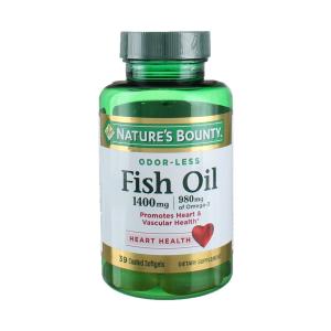 Nature's Bounty Odorless Fish Oil 1400 Mg Triple Strength - 39 Coated Softgels