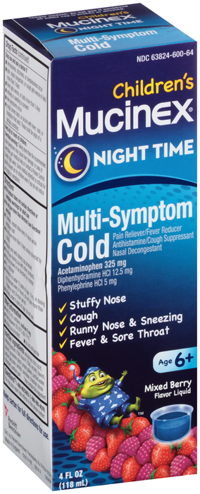 Mucinex Children's Night Time Multi-Symptom Cold Syrup