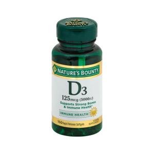 Nature's Bounty D3 Softgels 125mcg