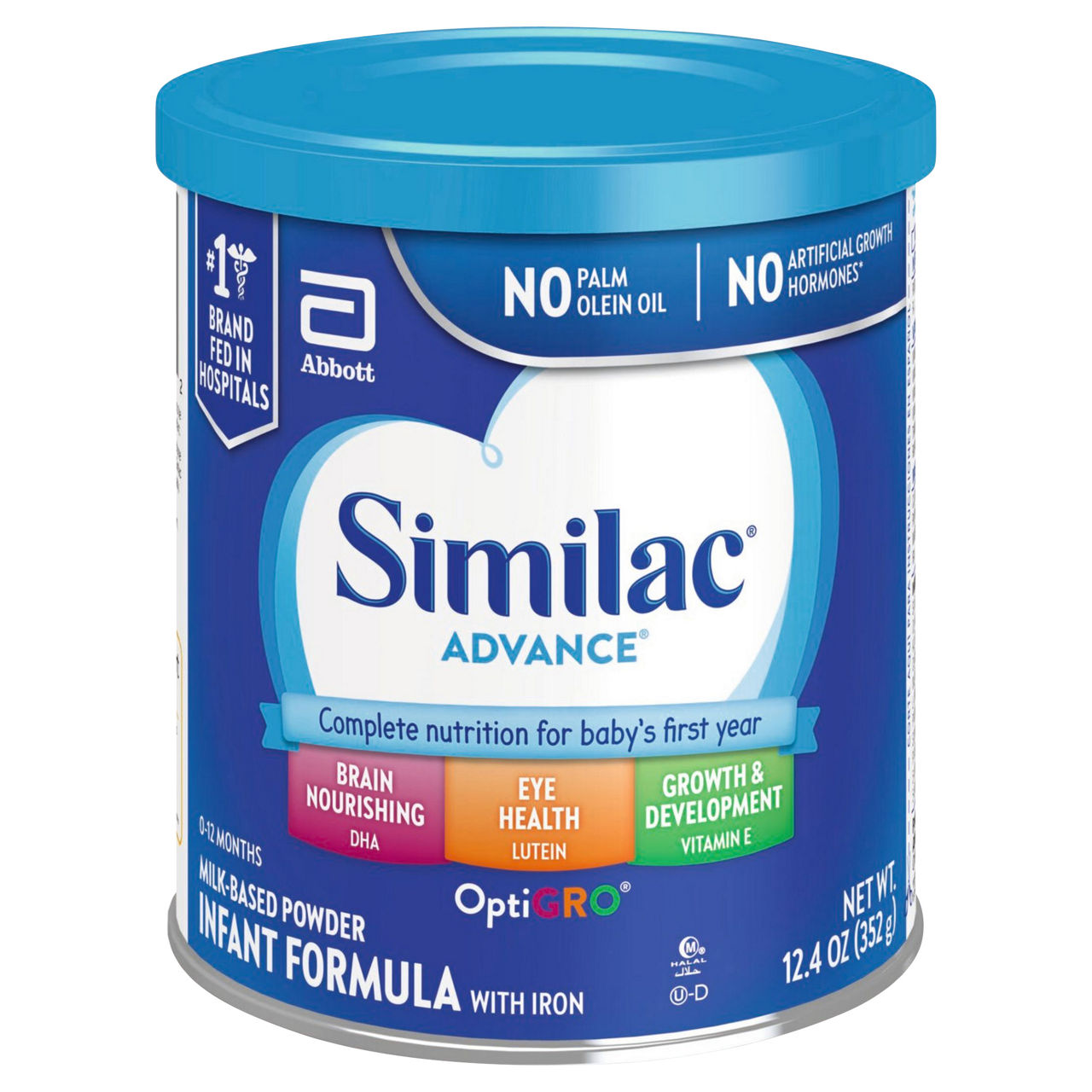 Similac Advance Infant Formula, With Iron, Milk Based Powder, Birth 12 Months