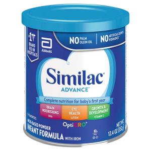 Similac Advance Infant Formula, With Iron, Milk Based Powder, Birth 12 Months