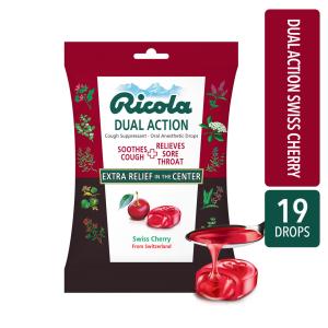 Ricola Cough Suppressant Drops, Dual Action, Swiss Cherry