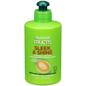 Fructis Garnier Sleek & Shine Intensely Smooth Leave-In Conditioning Cream, 10.2 Fl Oz