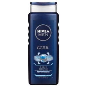 Nivea Men Cool Body Wash With Icy Menthol, 16.9 Fl Oz Bottle