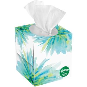 Kleenex Lotion Facial Tissues With Aloe & Vitamin E, Cube Box