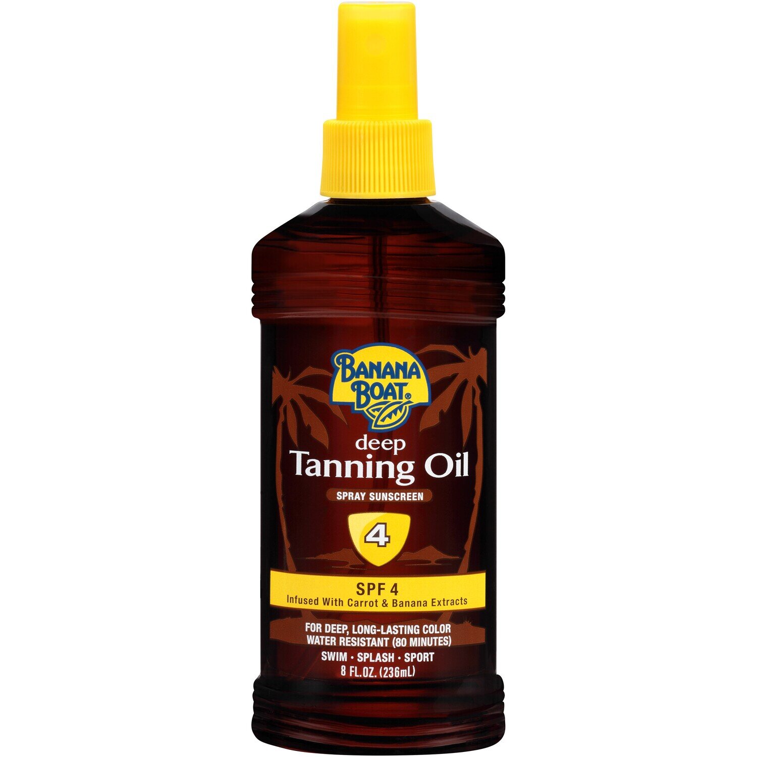Banana Boat Deep Tanning Oil Sunscreen Spray, SPF 4 - 8 Fl Oz