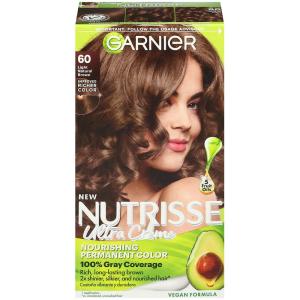 Nutrisse Garnier Permanent Hair Color, Ultra Creme, Light Natural Brown 60
