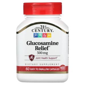 21st Century Glucosamine Relief, 500 Mg, 60 Easy To Swallow Capsules