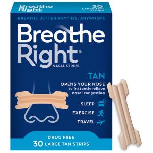 Breathe Right Nasal Strips, Original Tan, Large