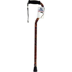 Sunmark Aluminum Cane Offset Adjustable Paisley