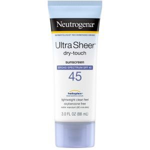 Neutrogena Ultra Sheer Dry Touch Sunscreen Broad Spectrum SPF 45, 88ml