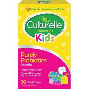 Culturelle Kids, Purely Probiotics, Chewable Tablets, Burst Berry Flavor