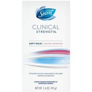 Secret Clinical Strength Antiperspirant And Deodorant Soft Solid, Powder Protection, 1.6 Oz