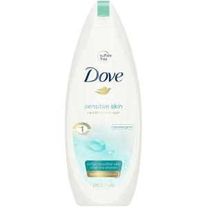 Dove Body Wash, Nourishing, Sensitive Skin, Unscented 12 Oz