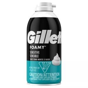 Gillette Foamy Sensitive Skin Shave Foam 11 Oz Aerosol