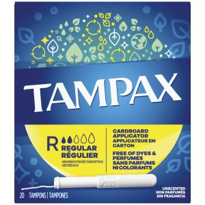 Tampax Cardboard Applicator Regular Absorbency Tampons