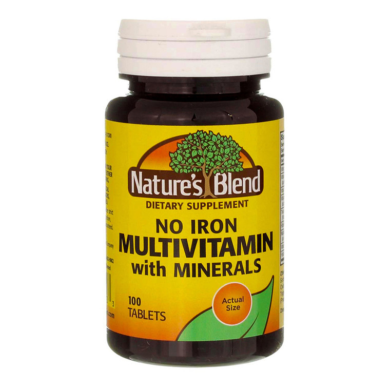 Nature's Blend Multiple Vitamin With Minerals No Iron Tablets 100