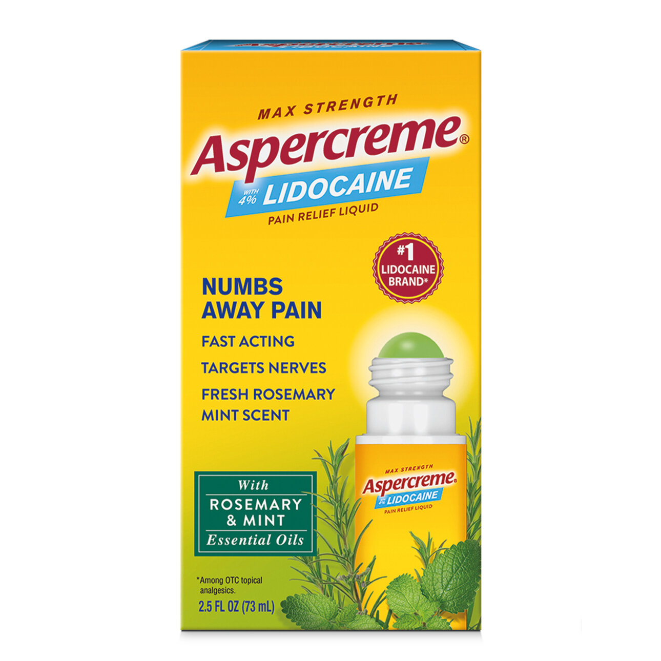 Aspercreme Lidocaine With Essential Oils Rosemary Mint