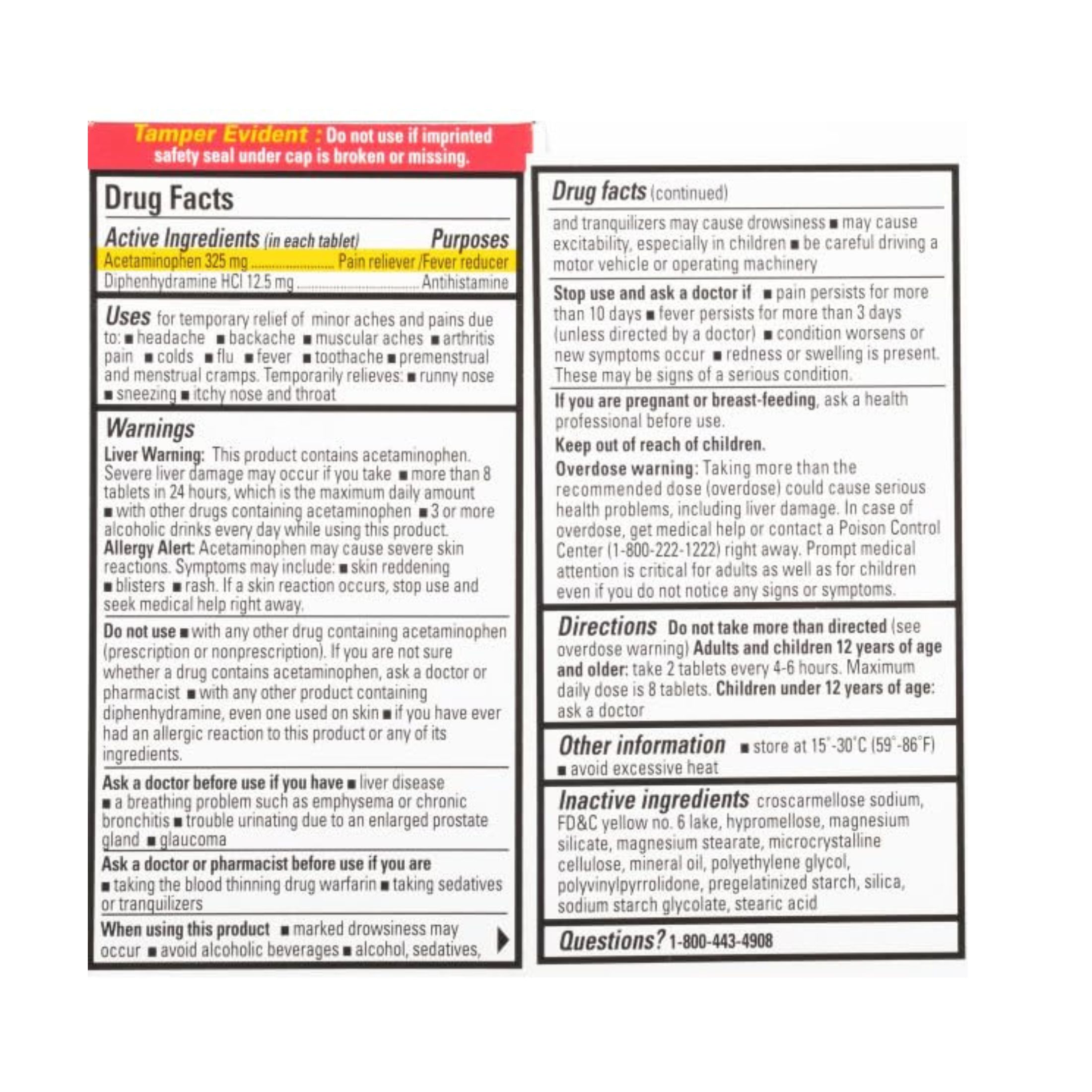 Percogesic Pain Reliever Tablets Original Strength