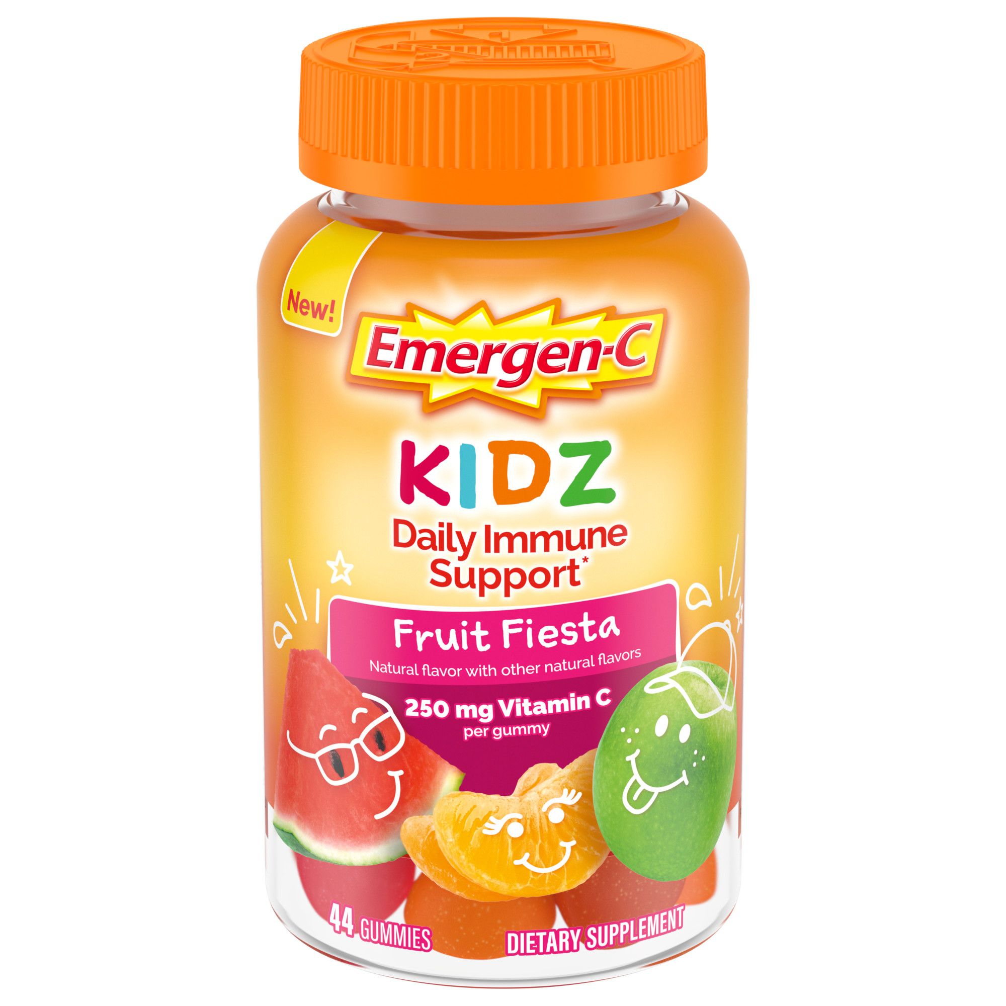 Emergen-C Daily Immune Support, Fruit Fiesta, Kidz, Gummies