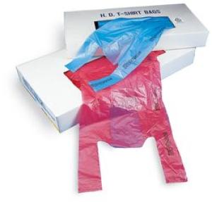 Elkay White Plastronic T-Shirt Bag - 9" X 5" X 23", 0.0006"