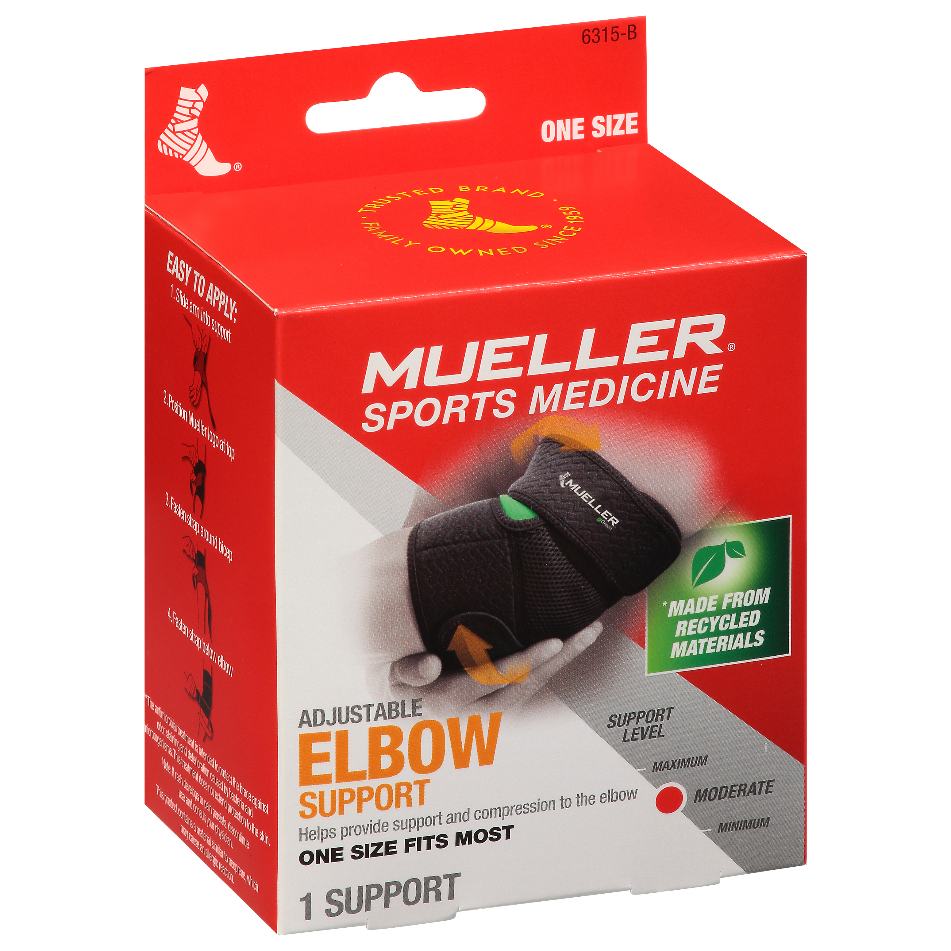 Mueller Green Adjustable Elbow Support Moderate 6315