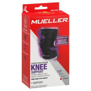 Mueller Hybrid Wraparound Knee Support, One Size Fits Most