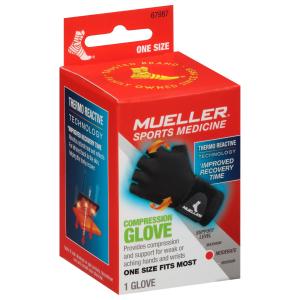 Mueller Reversible Compression Glove, Black, One Size Fits Most