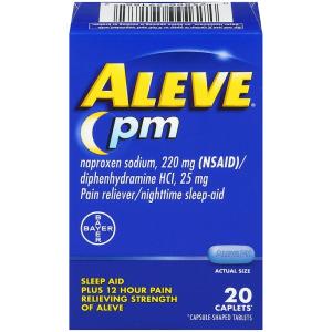 Aleve Pain Reliever/Nighttime Sleep Aid, Pm, Caplets