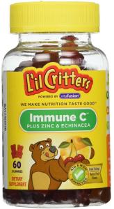 L'il Critters Immune C, Plus Zinc & Echinacea, Gummy Bears, 60 Ct