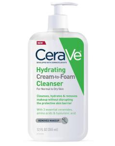 CeraVe Hydrating Cream-To-Foam Cleanser For Normal To Dry Skin - 12 Oz