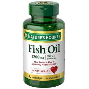 Nature's Bounty Odorless Fish Oil 1200 Mg - 60 Coated Softgels
