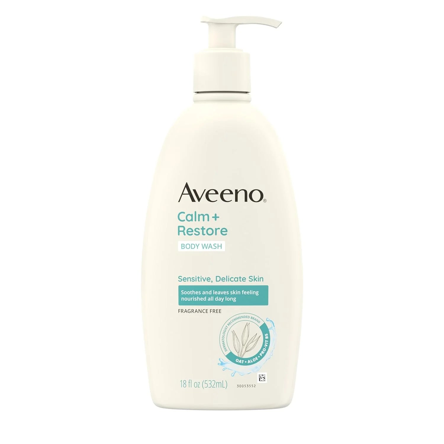 Aveeno Restorative Skin Therapy Sulfate-Free Body Wash, 18 Fl Oz