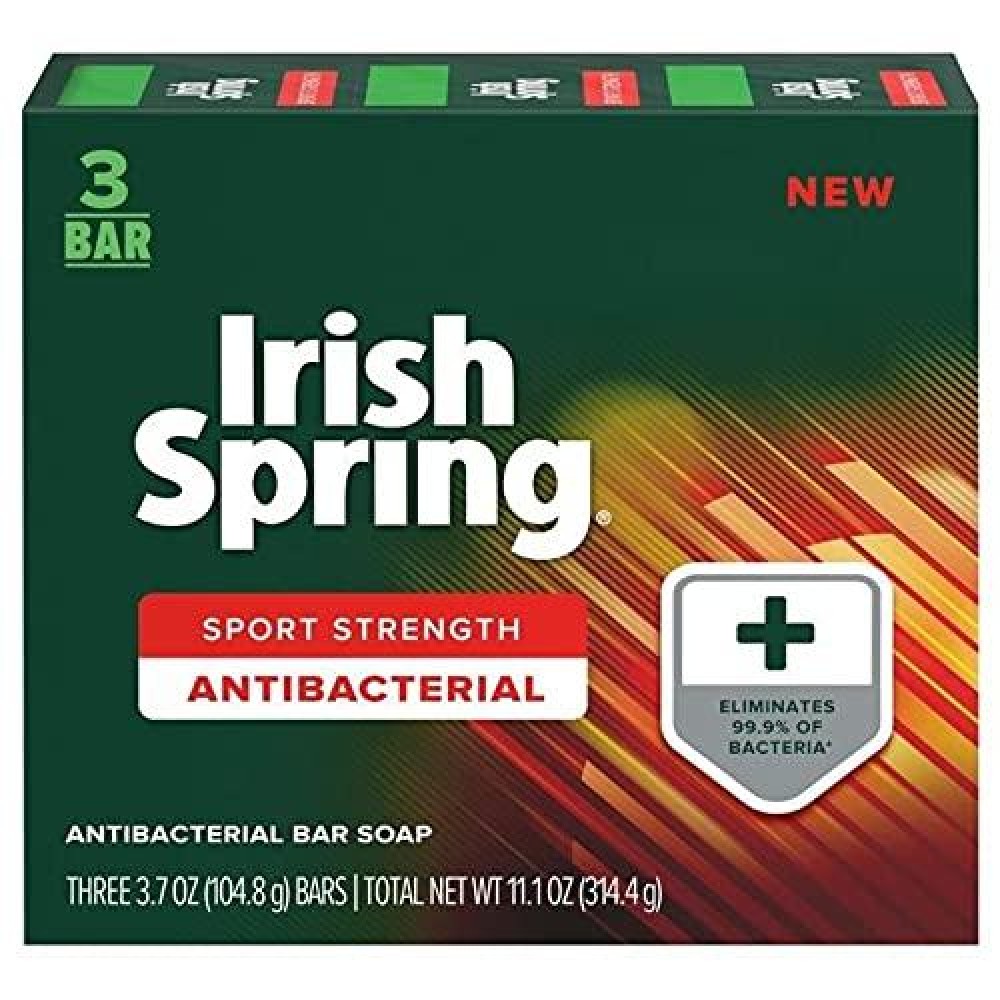 Irish Spring Sport Strength Antibacterial Bar Soap 314.4g