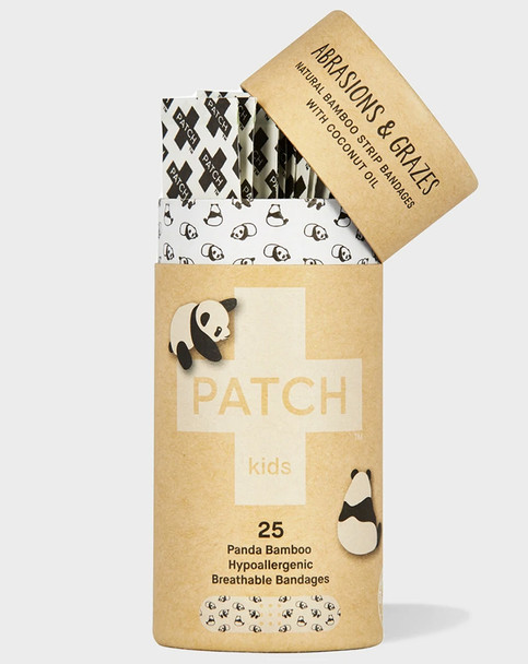 Patch Kids Eco-Friendly Bamboo Bandages For Abrasions & Grazes Coconut Oil
