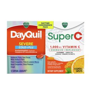 Vicks Cold & Flu/Vitamin C, Daytime Convenience Pack