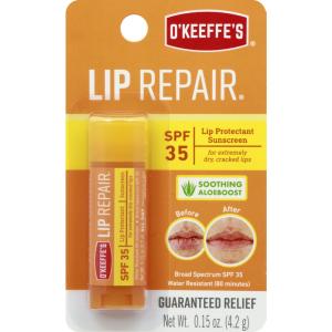 O'Keeffe's K0900002 SPF 35 Lip Repair Balm, 0.15 Oz, Stick
