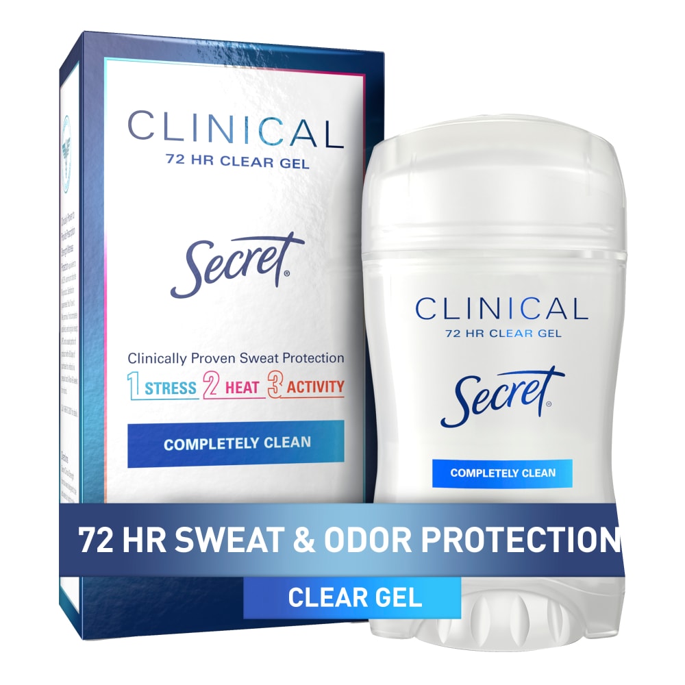 Secret Clinical Strength Antiperspirant & Deodorant Clear Gel - Completely Clean - 1.6oz