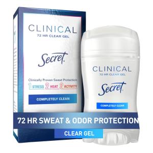 Secret Clinical Strength Antiperspirant & Deodorant Clear Gel - Completely Clean - 1.6oz